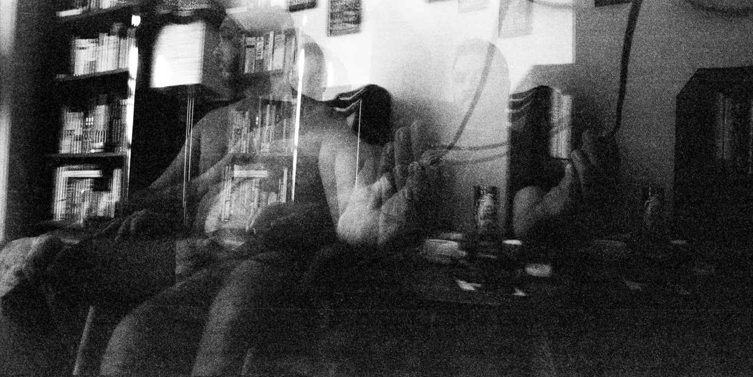 A triple exposed self portrait.